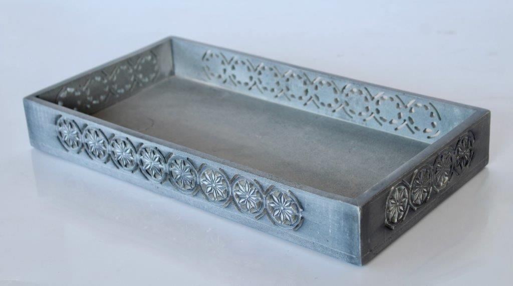 Grey Soap Stone Rectangular Tray